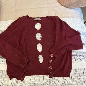 Cutout cardigan